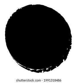 Grungy circle blob, blotch vector