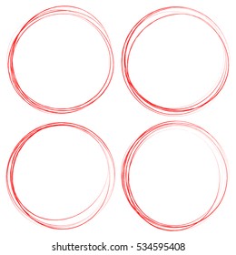 Elementos de círculo gruesos. Círculos esquemáticos con textura para resaltar.