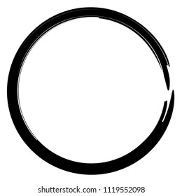 Grungy circles, circular splatter effect. Circle paintbrush