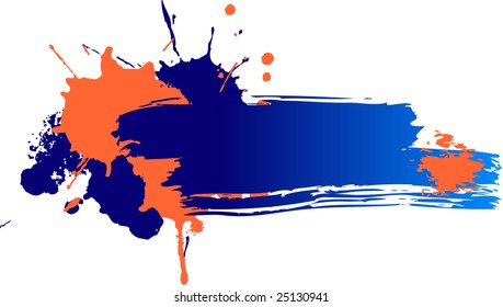 grungy colored banner with blots