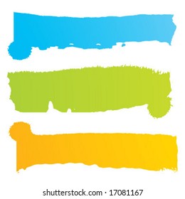 Grungy colored banners ready for your text