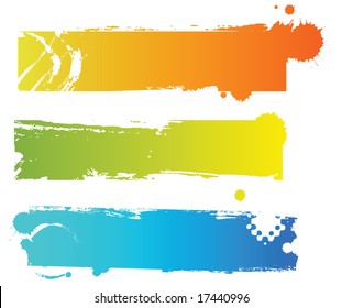 Grungy colored banners ready for your text