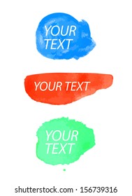 Grungy colored banners with sample text