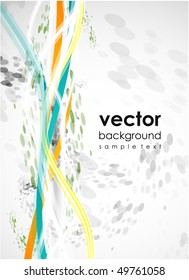 Grungy colored lines. Vector abstract background