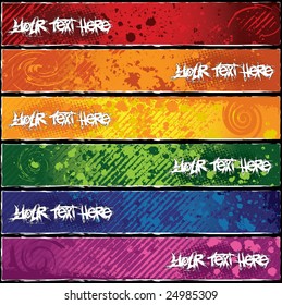 Grungy Colorful Banners