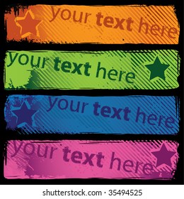 Grungy Colorful Banners