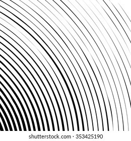 Grungy, concentric circles from corner.