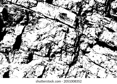 Grungy cragged bumpy pitted cavity stone facade, split layer gap.Ruined cracked shattered worn rough hiking canyon.Old ragged grunge steep marble cliff. Grand vintage crannied damaged impressive gorge
