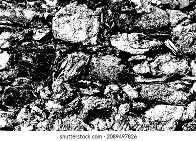 Grungy cragged bumpy pitted cavity stone facade, split layer gap.Ruined cracked shattered worn rough hiking canyon.Old ragged grunge steep marble cliff. Grand vintage crannied damaged impressive gorge