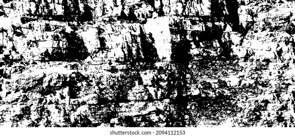 Grungy cragged bumpy pitted cavity stone facade, split layer gap.Ruined cracked shattered worn rough hiking canyon.Old ragged grunge steep marble cliff. Grand vintage crannied damaged impressive gorge