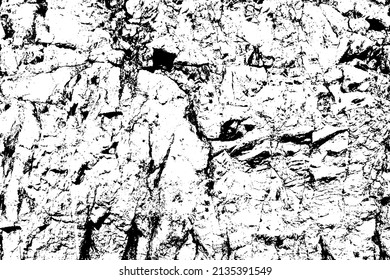 Grungy cragged bumpy pitted cavity stone facade, split layer gap.Ruined cracked shattered worn rough hiking canyon.Old ragged grunge steep marble cliff. Grand vintage crannied damaged impressive gorge