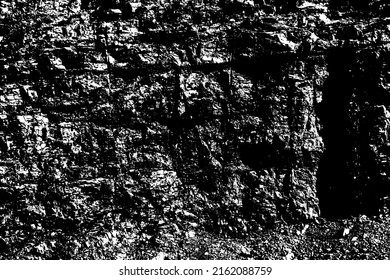 Grungy cragged bumpy pitted cavity stone facade, split layer gap.Ruined cracked shattered worn rough hiking canyon.Old ragged grunge steep marble cliff. Grand vintage crannied damaged impressive gorge