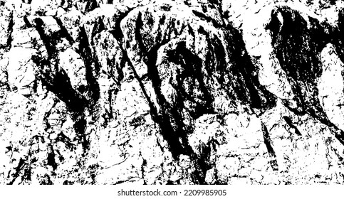 Grungy cragged bumpy pitted cavity stone facade, split layer gap.Ruined cracked shattered worn rough hiking canyon.Old ragged grunge steep marble cliff. Grand vintage crannied damaged impressive gorge