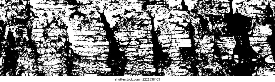 Textura vectorial en blanco y negro de la montaña de roca bombeada. Bastante cañón escarpado. Antiguo acantilado de mármol andrajado. Gran muro de piedra labrada. Desfiladero impresionante dañado para diseño de grunge 3d