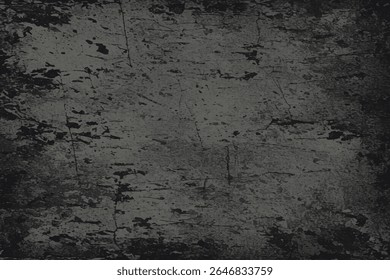 Grungy dunkelgrauer strukturierter Hintergrund mit sichtbaren Kratzern und Stress.