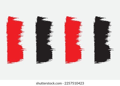 Grungy dirty Brush strokes, Dirty brush effect, colorful brush stroke set