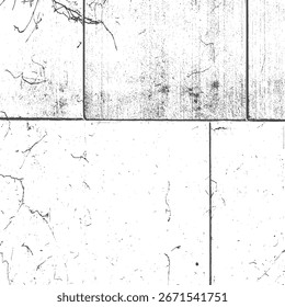 Grungy distressed cement texture with cracks and scratches, Abstract vintage gray concrete wall background, Shabby decorative paper surface with noise and dust