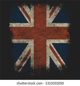 grungy england flag background separated colors vector illustration