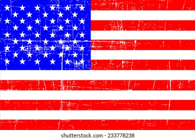 Grungy Flag of america