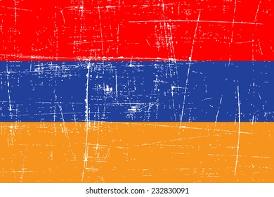 grungy Flag of Armenia
