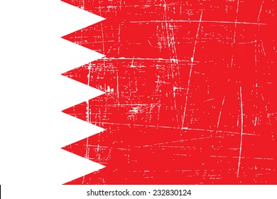grungy Flag of Bahrain