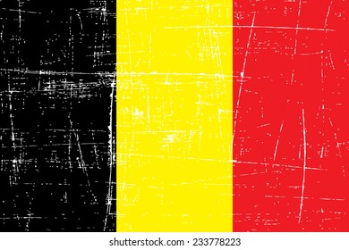 grungy Flag of Belgium