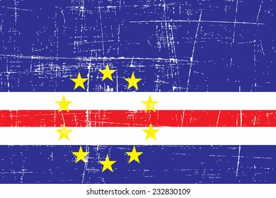 grungy Flag of Cape Verde