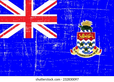 grungy Flag of cayman islands