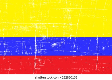 grungy Flag of Colombia