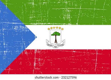 grungy Flag of Equatorial Guinea