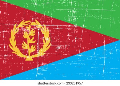 grungy Flag of eritrea