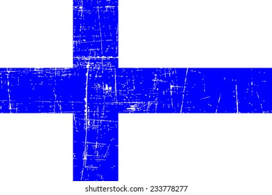 grungy Flag of Finland