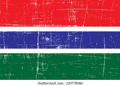 grungy Flag of The Gambia