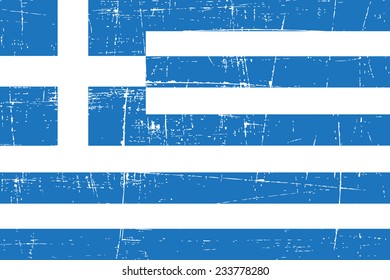 grungy Flag of Greece