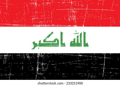 grungy Flag of Iraq