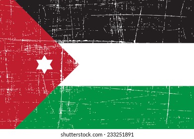 grungy Flag of Jordan