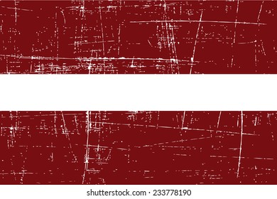 grungy Flag of Latvia