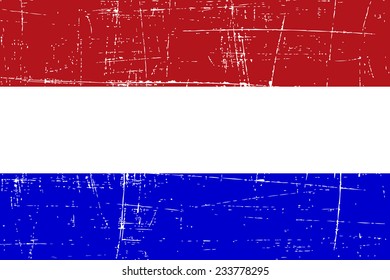 grungy Flag of the Netherlands