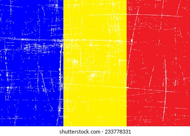 grungy Flag of Romania