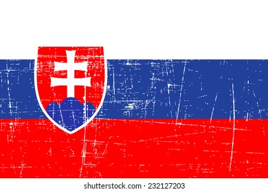 grungy Flag of Slovakia