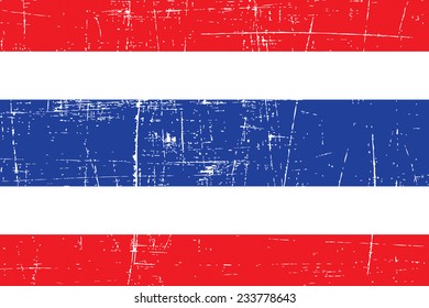 grungy Flag of Thailand