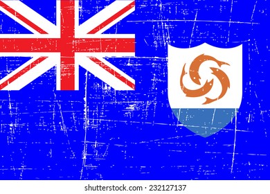grungy Flags of anguilla