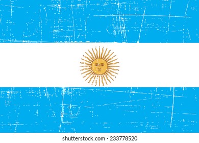 grungy Flags of argentina