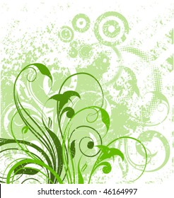 floral de grungo
