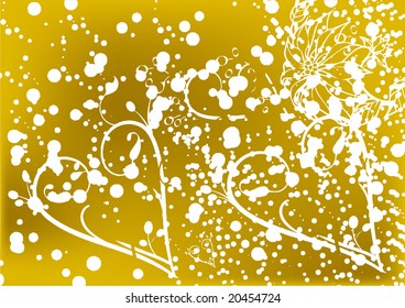 grungy floral background vector