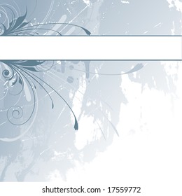 Grungy floral background/banner. Easy to edit! Check out my portfolio for similar images.