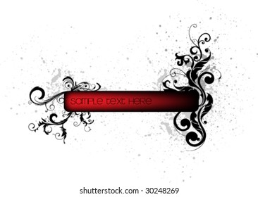 grungy flower vector with space for text