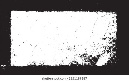 Marco grueso, fondo de borde Grunge Diseño de plantilla vectorial abstracto, marco fotográfico vintage 