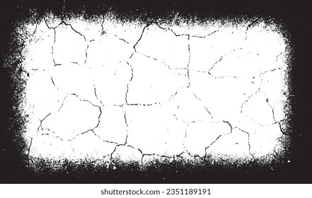 Grungy frame, Grunge border background Abstract vector template design, vintage photo frame 
