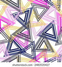 Grungy geometric repeat print for sport textile, fashion clothes, wrapping paper. Fashion fabric patchwork design.